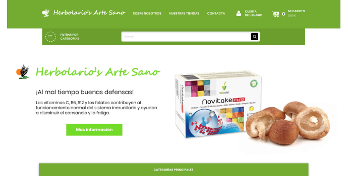 Nueva web Herbolarios Artesano